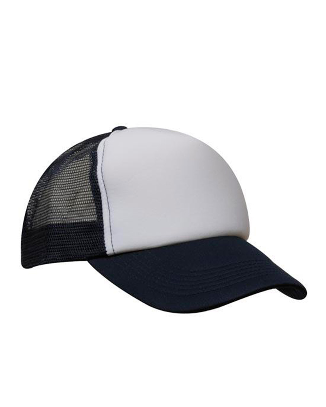 Кепка-тракер унисекс с сеткой, белый-тёмно-синий 56226